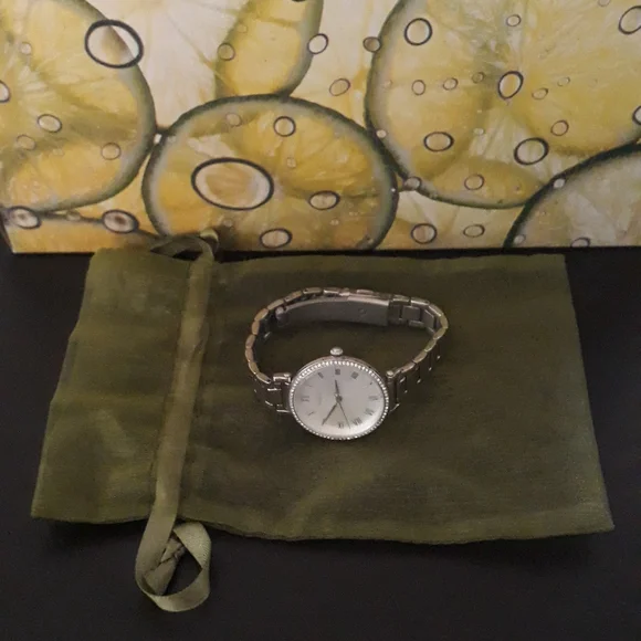 FOSSIL Silver Tone Watch With CZ - Picture 5 of 7